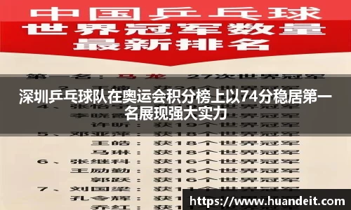 深圳乒乓球队在奥运会积分榜上以74分稳居第一名展现强大实力